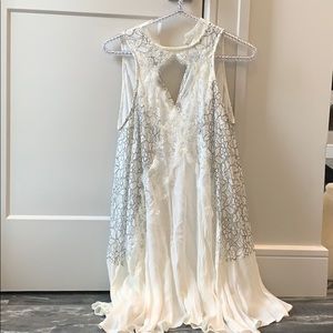 Free people white and black lace dress
